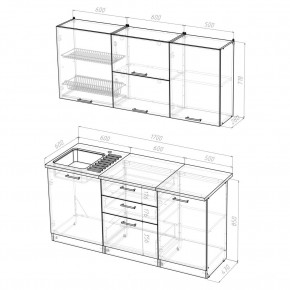 Кухонный гарнитур Лира Экстра 1700 в Чайковском - chaykovskiy.mebel24.online | фото 4