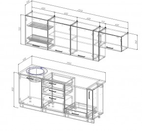 Кухонный гарнитур Лофт 2550 (Стол. 38мм) в Чайковском - chaykovskiy.mebel24.online | фото 2