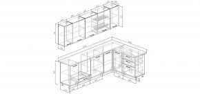 Кухонный гарнитур Меренга 2600*1600 (Стол. 26мм) в Чайковском - chaykovskiy.mebel24.online | фото 2