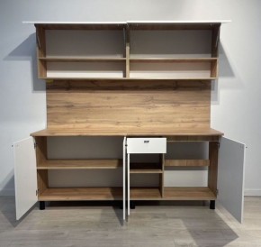 Кухонный гарнитур «Монако» 2.0 м Серия 2 МДФ с фрезеровкой (Дуб Золотой/Графит) в Чайковском - chaykovskiy.mebel24.online | фото 7