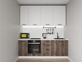 Кухонный гарнитур Старое Дерево 2200 h950 (Стол. 38мм) в Чайковском - chaykovskiy.mebel24.online | фото