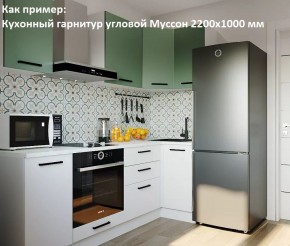 Кухонный гарнитур угловой Муссон 2200х1600 (Стол. 38мм) БЕЛЫЙ/МУССОН/ЖЕМЧУГ в Чайковском - chaykovskiy.mebel24.online | фото 4