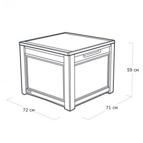 Квадратный сундук Cube Rattan 208 л в Чайковском - chaykovskiy.mebel24.online | фото 5