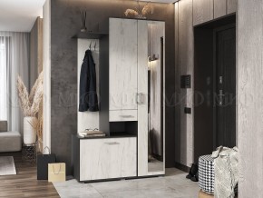 ЛИРА Прихожая ЛДСП (графит/дуб крафт белый) в Чайковском - chaykovskiy.mebel24.online | фото
