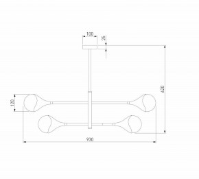 Люстра на штанге Eurosvet Calyx 60168/6 латунь в Чайковском - chaykovskiy.mebel24.online | фото 3