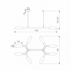 Люстра на штанге Eurosvet Covalent 30180 черный в Чайковском - chaykovskiy.mebel24.online | фото 3