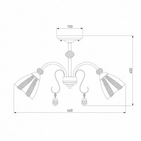 Люстра на штанге Eurosvet Floranse 30155/5 античная бронза в Чайковском - chaykovskiy.mebel24.online | фото 3