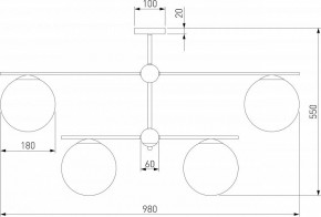 Люстра на штанге Eurosvet Marbella 60147/6 черный в Чайковском - chaykovskiy.mebel24.online | фото 3