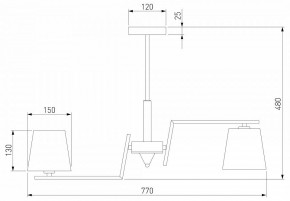 Люстра на штанге Eurosvet Ozark 60149/8 латунь в Чайковском - chaykovskiy.mebel24.online | фото 3