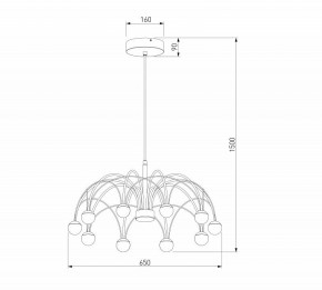 Люстра на штанге Eurosvet Ragno 90030/10 LED золото в Чайковском - chaykovskiy.mebel24.online | фото 5