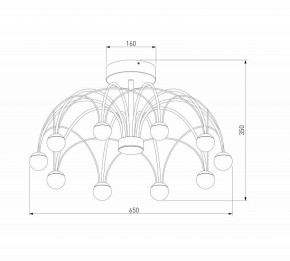 Люстра на штанге Eurosvet Ragno 90031/10 LED золото в Чайковском - chaykovskiy.mebel24.online | фото 5