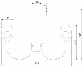 Люстра на штанге Eurosvet Spritz 70217/8 латунь в Чайковском - chaykovskiy.mebel24.online | фото 5