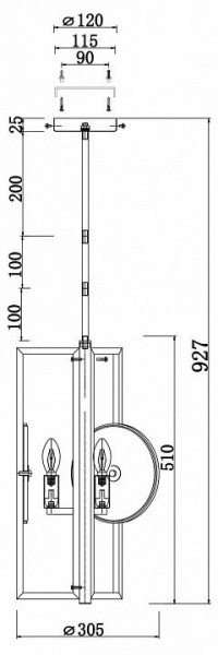 Люстра на штанге Maytoni Marmo MOD099PL-03G в Чайковском - chaykovskiy.mebel24.online | фото 4