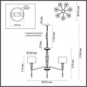 Люстра на штанге Odeon Light Latte 5403/7 в Чайковском - chaykovskiy.mebel24.online | фото 8