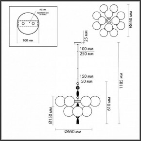 Люстра на штанге Odeon Light Palle 5405/12 в Чайковском - chaykovskiy.mebel24.online | фото 4