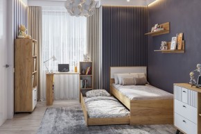МИЛАН Детская (Дуб Золотой/Белый матовый) в Чайковском - chaykovskiy.mebel24.online | фото 47