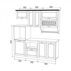 МИЛАНО Кухонный гарнитур 2,0 м Компоновка №3 в Чайковском - chaykovskiy.mebel24.online | фото 6