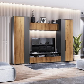 МОНИКА Гостиная (модульная) темно серый в Чайковском - chaykovskiy.mebel24.online | фото 1