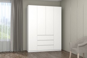 МС "Хилтон" Шкаф №1 1600 (Белый текстурный) в Чайковском - chaykovskiy.mebel24.online | фото