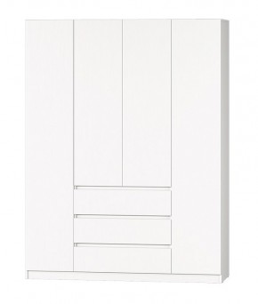 МС "Хилтон" Шкаф №1 1600 (Белый текстурный) в Чайковском - chaykovskiy.mebel24.online | фото 2