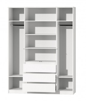 МС "Хилтон" Шкаф №1 1600 (Белый текстурный) в Чайковском - chaykovskiy.mebel24.online | фото 3