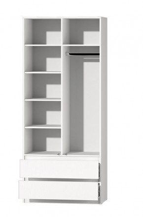МС "Хилтон" Шкаф №3 900 (Белый текстурный) в Чайковском - chaykovskiy.mebel24.online | фото 3