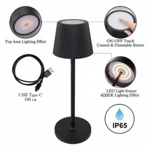Настольная лампа декоративная Arte Lamp Fuyue A1616LT-1BK в Чайковском - chaykovskiy.mebel24.online | фото 3