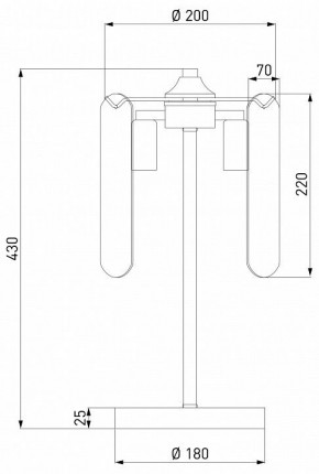 Настольная лампа декоративная Eurosvet Claire 01170/3 золото в Чайковском - chaykovskiy.mebel24.online | фото 3