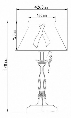 Настольная лампа декоративная Maytoni Bird ARM013-11-W в Чайковском - chaykovskiy.mebel24.online | фото 5