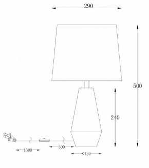 Настольная лампа декоративная Maytoni Calvin Table Z181-TL-01-B в Чайковском - chaykovskiy.mebel24.online | фото 2