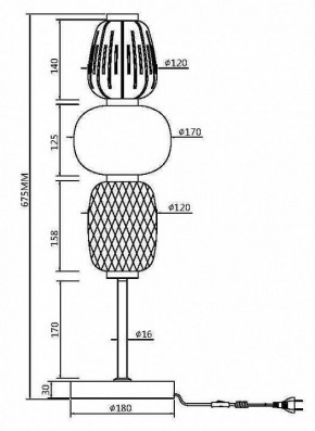 Настольная лампа декоративная Maytoni Pattern MOD267TL-L28CH3K в Чайковском - chaykovskiy.mebel24.online | фото 4