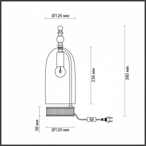 Настольная лампа декоративная Odeon Light Bell 4892/1T в Чайковском - chaykovskiy.mebel24.online | фото 6