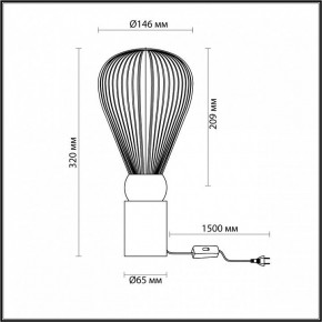 Настольная лампа декоративная Odeon Light Elica 1 5417/1T в Чайковском - chaykovskiy.mebel24.online | фото 4