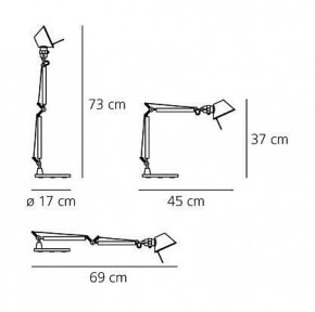 Настольная лампа офисная Artemide  A001300 в Чайковском - chaykovskiy.mebel24.online | фото 4