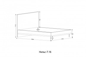 НИЛЬС - 7.16 Кровать с ортопедом 1600 в Чайковском - chaykovskiy.mebel24.online | фото 2