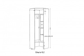 ОЛЬГА 9.2 Шкаф угловой с зеркалом в Чайковском - chaykovskiy.mebel24.online | фото 2