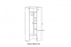 ОЛЬГА-МИЛК 9.2 Шкаф угловой с зеркалом в Чайковском - chaykovskiy.mebel24.online | фото 2