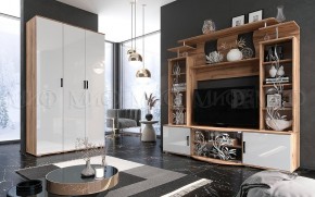 Пенал Виста (Белый глянец/Дуб крафт) в Чайковском - chaykovskiy.mebel24.online | фото 3