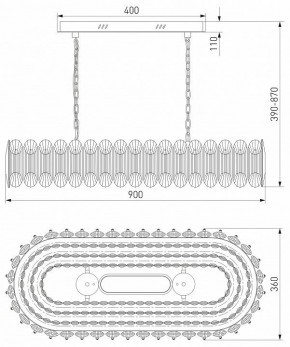 Подвесная люстра Bogate-s Chaleur 423/1 в Чайковском - chaykovskiy.mebel24.online | фото 5