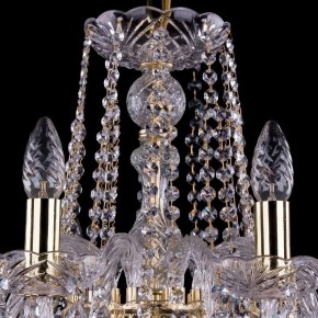Подвесная люстра Bohemia Ivele Crystal 1402 1402/10/240/G/Leafs в Чайковском - chaykovskiy.mebel24.online | фото 4