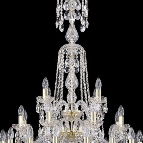 Подвесная люстра Bohemia Ivele Crystal 1402 1402/16+8+4/300/XL-123/3D/G в Чайковском - chaykovskiy.mebel24.online | фото 5