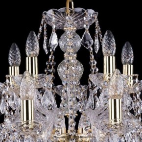 Подвесная люстра Bohemia Ivele Crystal 1411 1411/10+5/240/G/Leafs в Чайковском - chaykovskiy.mebel24.online | фото 4