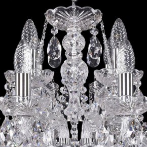 Подвесная люстра Bohemia Ivele Crystal 1411 1411/8+4/195/Ni в Чайковском - chaykovskiy.mebel24.online | фото 4
