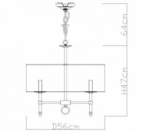 Подвесная люстра Divinare Candela 1162/01 LM-5 в Чайковском - chaykovskiy.mebel24.online | фото 4