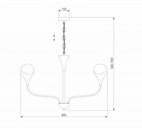 Подвесная люстра Eurosvet Calyx 60169/6 никель в Чайковском - chaykovskiy.mebel24.online | фото 3