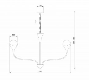 Подвесная люстра Eurosvet Calyx 60169/8 никель в Чайковском - chaykovskiy.mebel24.online | фото 3