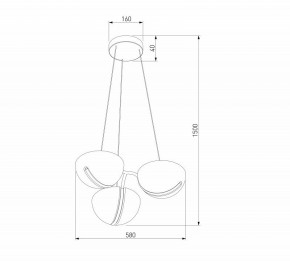 Подвесная люстра Eurosvet Emisfero 50083/3 LED золото в Чайковском - chaykovskiy.mebel24.online | фото 6