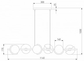 Подвесная люстра Eurosvet Moity 70149/6 черный/латунь в Чайковском - chaykovskiy.mebel24.online | фото 5