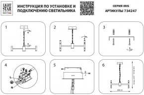 Подвесная люстра Lightstar Iris 734247 в Чайковском - chaykovskiy.mebel24.online | фото 4