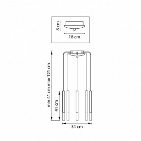 Подвесная люстра Lightstar Tubo L5T747133 в Чайковском - chaykovskiy.mebel24.online | фото 3